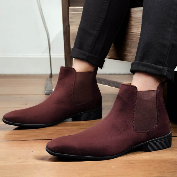 Men's Wedding Wear Chelsea Suede Boots – Elegant Stylish Choice - JACK MARC