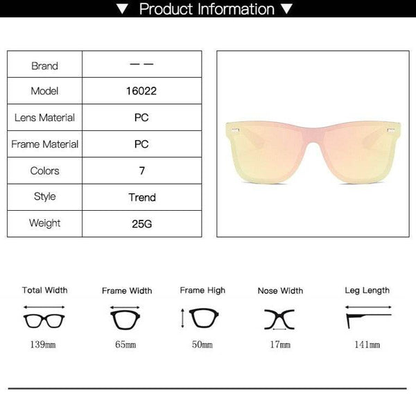 Mirror Rimless Square Sunglasses - SunglassesMart