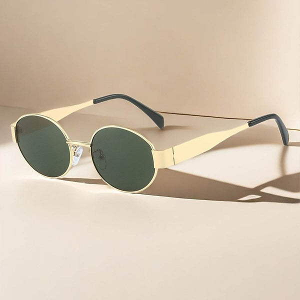 Must-Have Stylish Oval Glasses Vintage Metal Frame Elegance - SunglassesMart