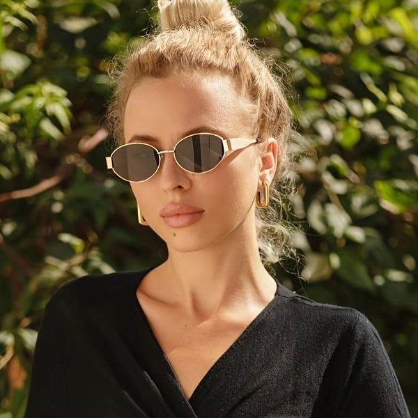 Must-Have Stylish Oval Glasses Vintage Metal Frame Elegance - SunglassesMart