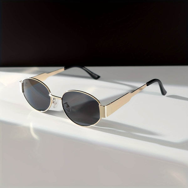 Must-Have Stylish Oval Glasses Vintage Metal Frame Elegance - SunglassesMart