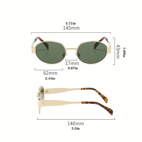 Must-Have Stylish Oval Glasses Vintage Metal Frame Elegance - SunglassesMart