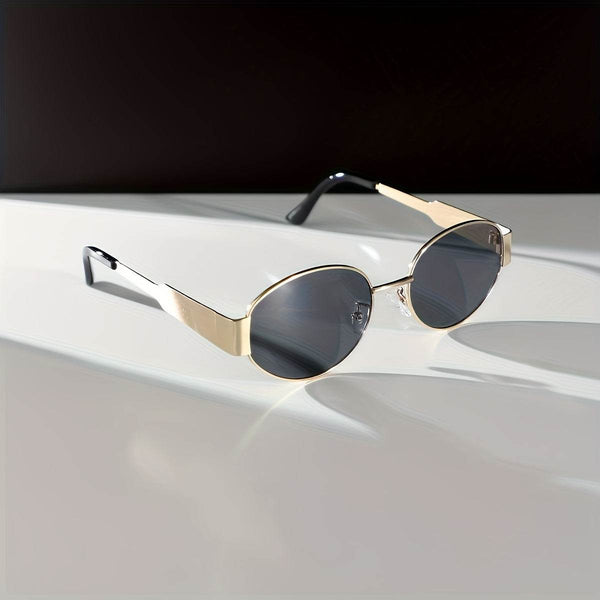 Must-Have Stylish Oval Glasses Vintage Metal Frame Elegance - SunglassesMart
