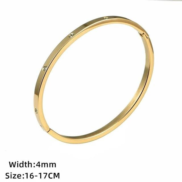 Lustrous Cubic Zirconia Cuff - SunglassesMart