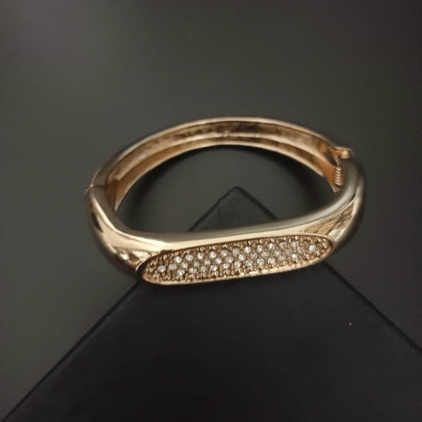 New Diamond Design Gold Kada Bracelet For Women - SunglassesMart