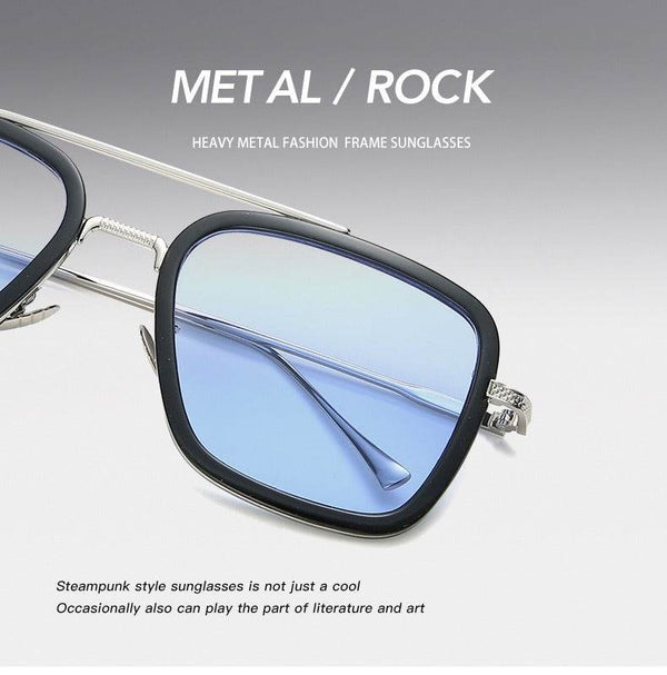 New Candy Blue Iron Men Sunglasses - SunglassesMart