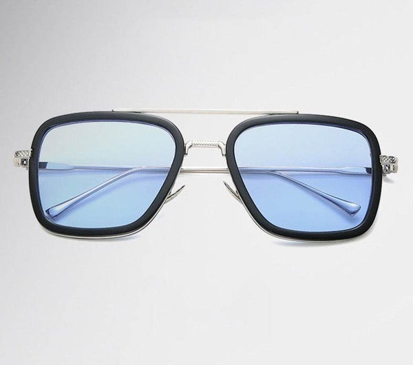 New Candy Blue Iron Men Sunglasses - SunglassesMart