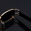 Luxury Golden Steam Punk Rectangle Metal Frame Decorative Eyeglasses - SunglassesMart