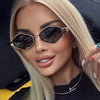 Women’s Retro Rhombus Punk Hip-Hop Metal Frame Fashion Glasses - SunglassesMart