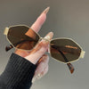Women’s Retro Rhombus Punk Hip-Hop Metal Frame Fashion Glasses - SunglassesMart