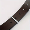 Men's Leather Belt with Letter Alloy Buckle - SunglassesMart