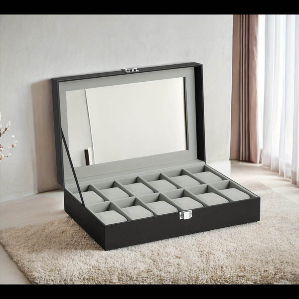 Leather Lockable Watch & Jewelry Storage Box - SunglassesMart