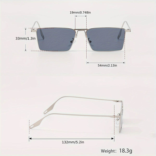 Men's Fashion Copper Alloy Rectangular Glasses - SunglassesMart