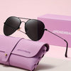 Women’s Stainless Steel Square Fashion Glasses with TAC Lenses - SunglassesMart
