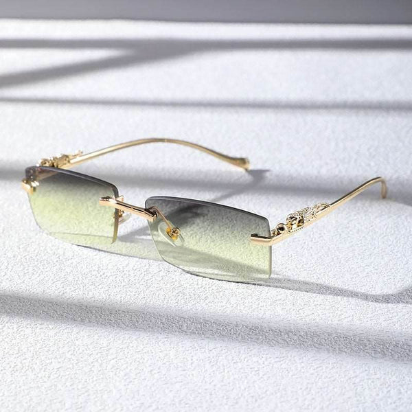 Rimless Rectangle Sunglasses - SunglassesMart
