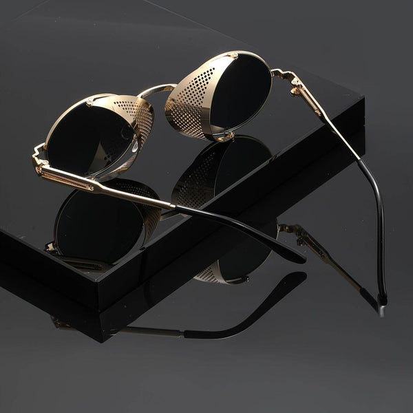 Men's Antique Steampunk Round Flip-Up Glasses - SunglassesMart