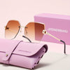Chic Rimless Women's Glasses with Case – Simple, Retro & Elegant - SunglassesMart