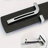 Men's Leather Belt with Letter Alloy Buckle - SunglassesMart