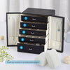 Convenient LuxuryJewellery Box with 5 Levels Large Jewellery Case with Drawer and Watch - SunglassesMart