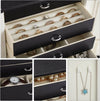 Convenient LuxuryJewellery Box with 5 Levels Large Jewellery Case with Drawer and Watch - SunglassesMart