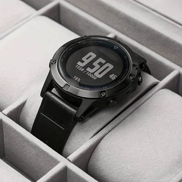 Organize Watches elegant style with this 12-Slot PU Leather Lockable Watch Storage Box - SunglassesMart