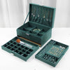 Luxury Velvet Jewelry Organizer Box with Drawers - SunglassesMart
