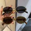 Retro Oval Metal Glasses – Casual Summer Eyewear