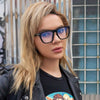 Antiblue Black Square Eyeglasses - SunglassesMart