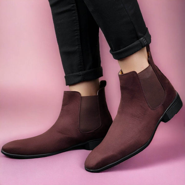 Men's Wedding Wear Chelsea Suede Boots – Elegant Stylish Choice - JACK MARC