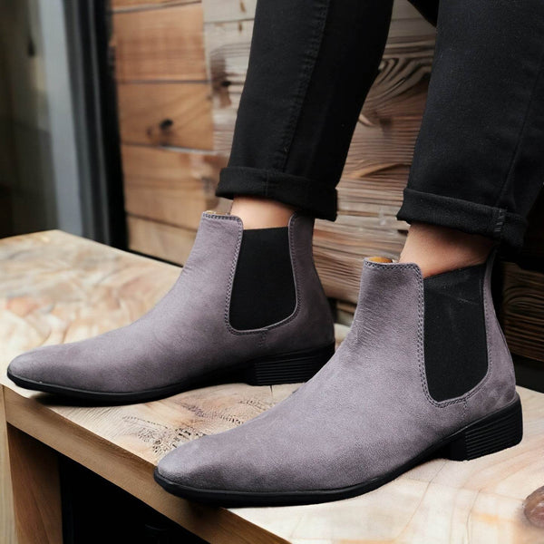 Men's Wedding Wear Chelsea Suede Boots – Elegant Stylish Choice - JACK MARC