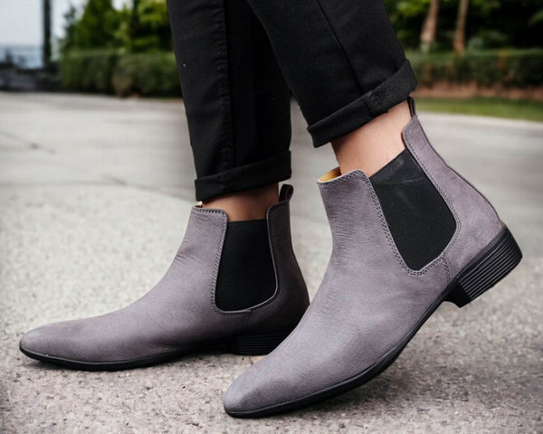 Men's Wedding Wear Chelsea Suede Boots – Elegant Stylish Choice - JACK MARC