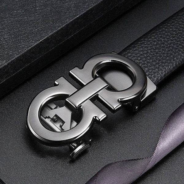 Sunglasses Mart Men Fashion Auto Buckle Leather Belt - SunglassesMart
