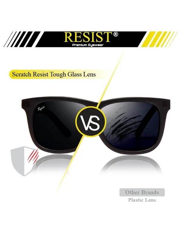 Classic Black Wayfarer Sunglasses – Toughened Glass Lens | UV Protection | Unisex - SunglassesMart