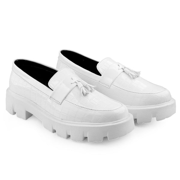Vegan Leather Trendy Slip-On Sneakers for Men | British Casual Loafers