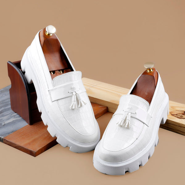 Vegan Leather Trendy Slip-On Sneakers for Men | British Casual Loafers
