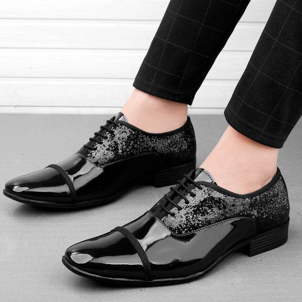 Men's Black Party Wear Formal and Semi Formal Lace-up Shoes For All Seasons - SunglassesMart