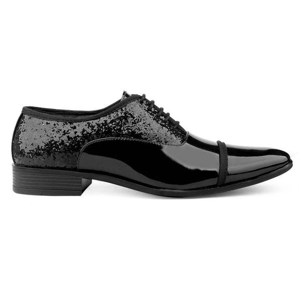 Men's Black Party Wear Formal and Semi Formal Lace-up Shoes For All Seasons - SunglassesMart