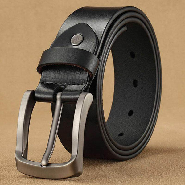 Men's genuine high quality leather belt formal and casual wear - SunglassesMart