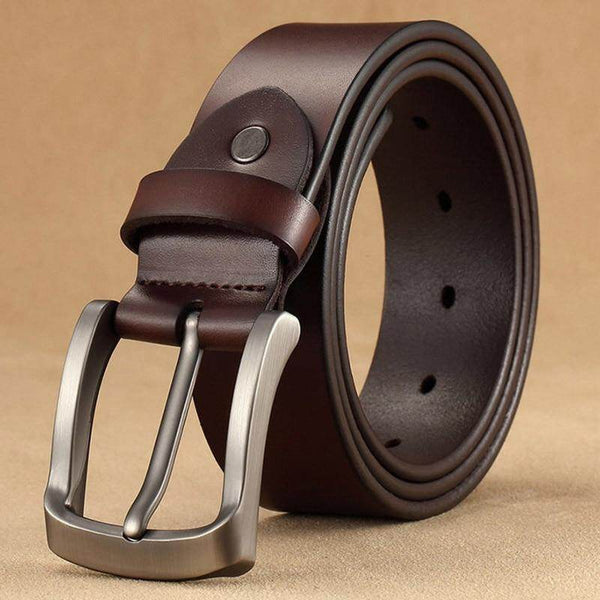 Men's genuine high quality leather belt formal and casual wear - SunglassesMart
