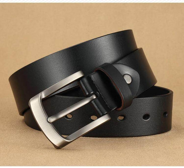 Men's genuine high quality leather belt formal and casual wear - SunglassesMart
