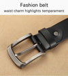 Men's genuine high quality leather belt formal and casual wear - SunglassesMart