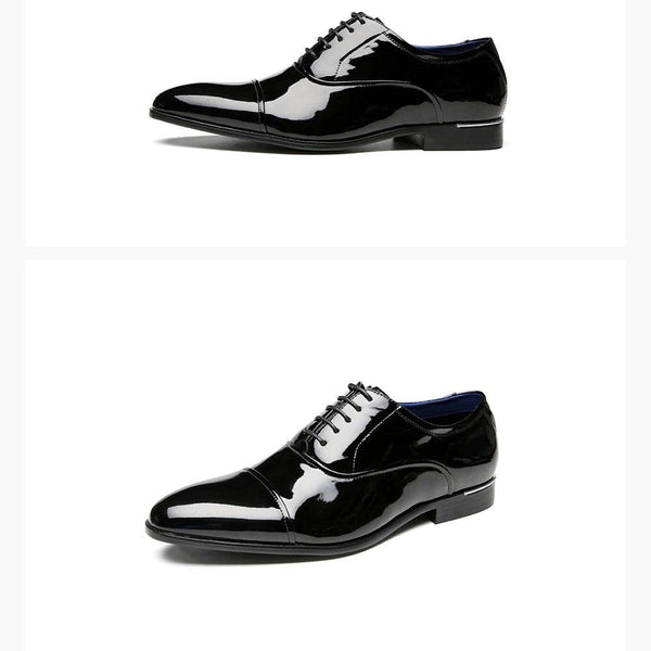 Shiny Black Antiwrinkle Shoes - SunglassesMart
