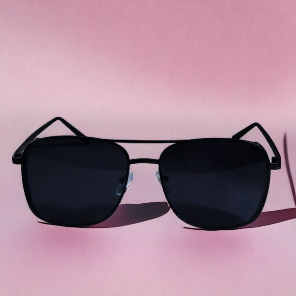 Jacques Black Rectangle Sunglasses - SunglassesMart