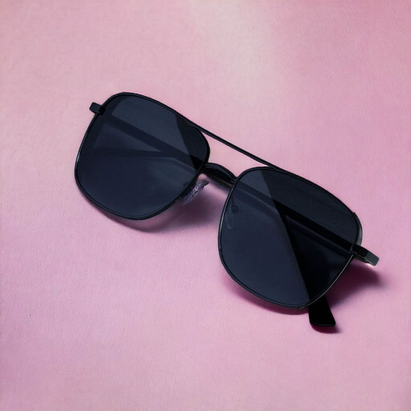Jacques Black Rectangle Sunglasses - SunglassesMart