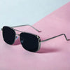 Jacques Silver Black Rectangle Sunglasses - SunglassesMart
