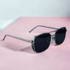 Jacques Silver Black Rectangle Sunglasses - SunglassesMart
