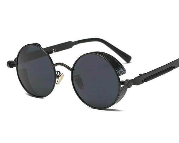 Vintage Retro Polarized Round Steampunk Sunglasses - SunglassesMart