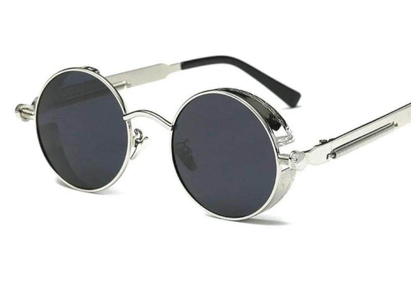 Vintage Retro Polarized Round Steampunk Sunglasses - SunglassesMart