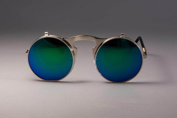 Vintage Round Flip Up Sunglasses For Men And Women - SunglassesMart