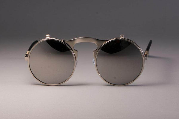 Vintage Round Flip Up Sunglasses For Men And Women - SunglassesMart